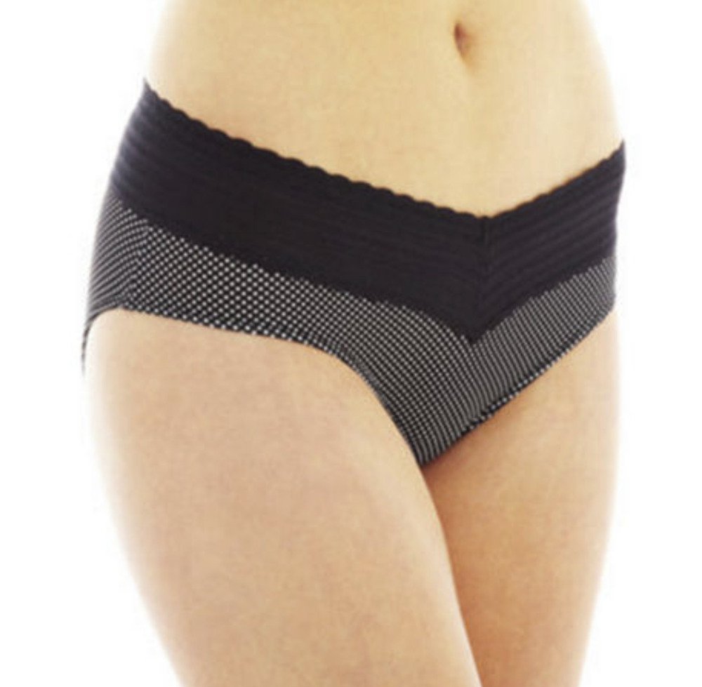Warner's Women No Pinching No Problems Hipster Underwear Black Dot Size XL